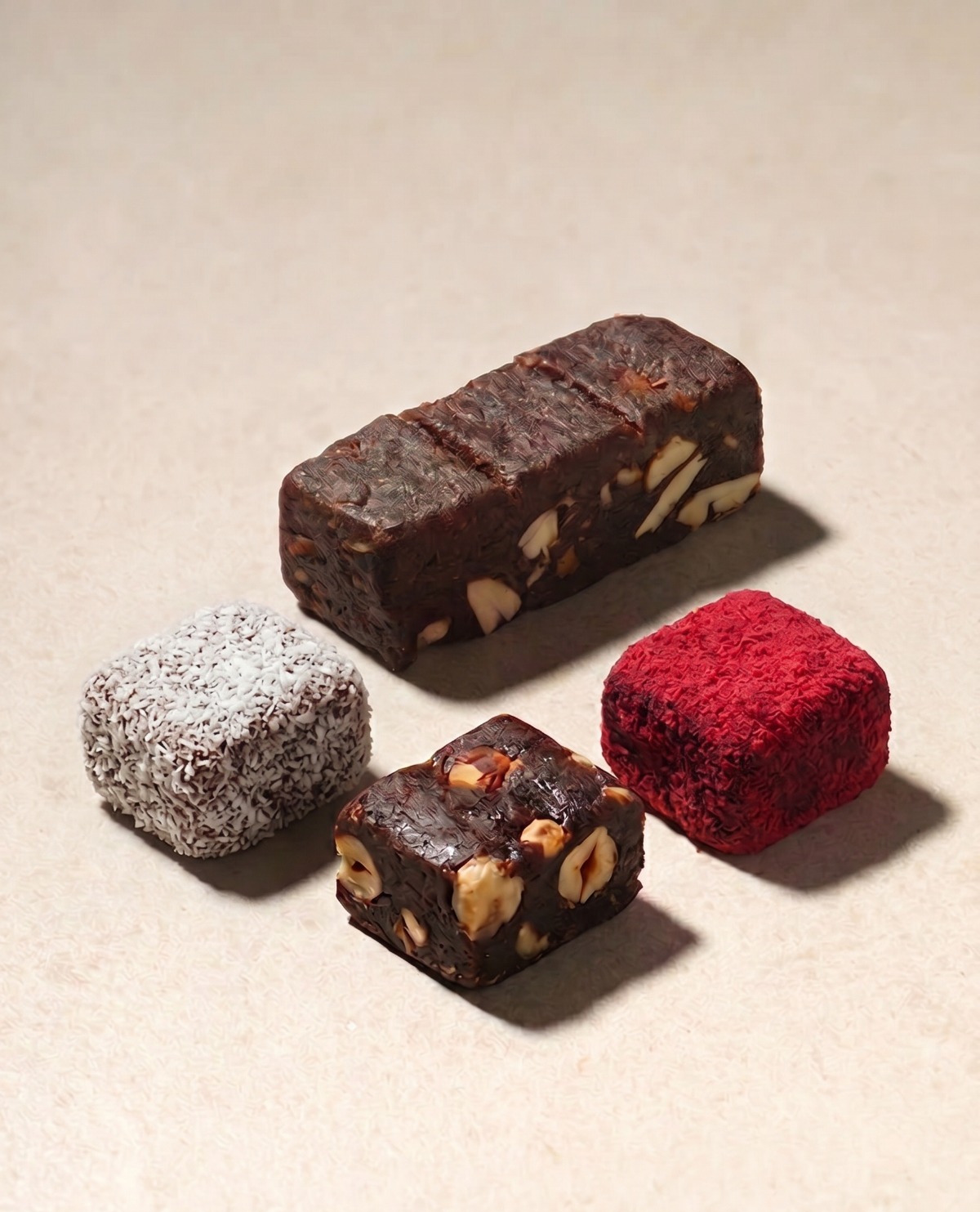 Cocohagen date bars on a neutral surface